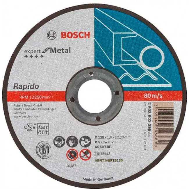 Круг отрезной Bosch Expert for Metal прямой 125×1 мм (2608603396) Круг отрезной Bosch Expert for Metal прямой 125×1 мм (2608603396)