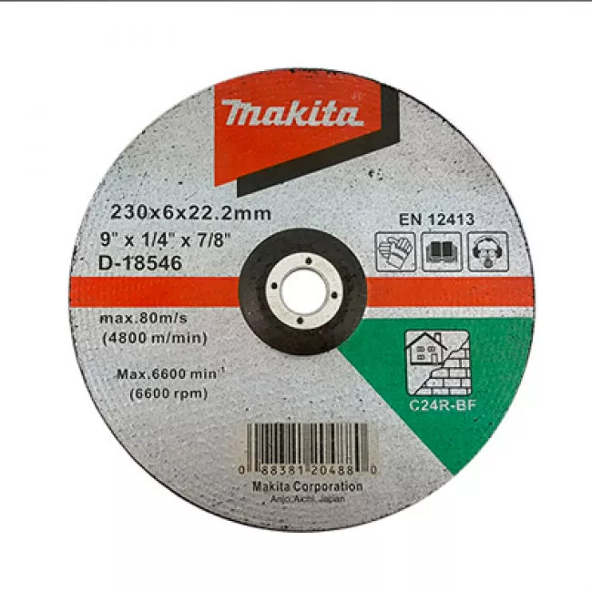 Круг зачистной по бетону MAKITA 230 Х6,0 Х22,23мм (D-18546) Круг зачистной по бетону MAKITA 230 Х6,0 Х22,23мм (D-18546)
