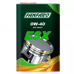 Масло моторное FANFARO ESX 0W-40 (API SN/CH-4/ACEA A3/B4/BMW LL-01/VW 502) металл 1л (104060) (FF6711-1ME)