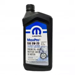 Масло моторное Mopar Synthetic MaxPro+ 0W-20, 0,946л