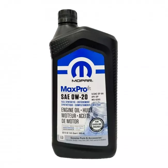Моторное масло Mopar MaxPro+ 0W-20 0,946л (68523994AA) Моторное масло Mopar MaxPro+ 0W-20 0,946л (68523994AA)
