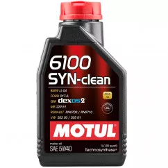 Масло моторное MOTUL 6100 Syn-clean SAE 5W-40 1л (854211)