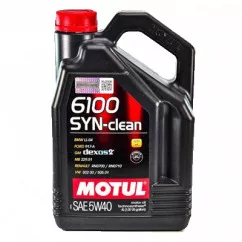 Масло моторне MOTUL 6100 Syn-clean SAE 5W-40 5л (107943)