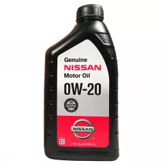 Масло моторне синтетичне NISSAN "Genuine Motor Oil 0W-20" 0,946 л (999PK000W20N)