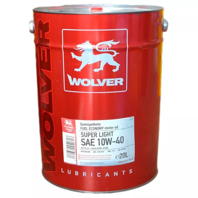 Моторна олива WOLVER Super Light 10W-40 20л (963) (4260360940613)