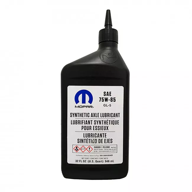 Масло трансмисионное Mopar Synthetic Gear Oil 75W-85, 1qt.0,946л (05136035AD) Масло трансмисионное Mopar Synthetic Gear Oil 75W-85, 1qt.0,946л (05136035AD)