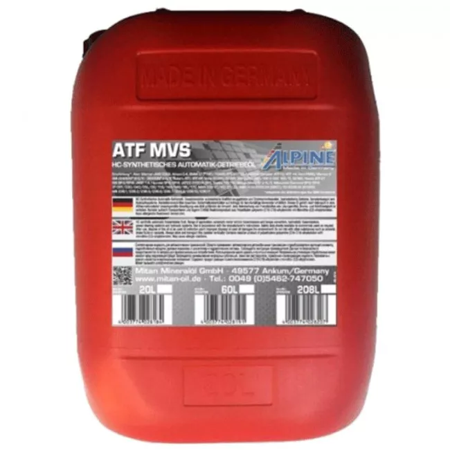 Масло трансмиссионное Alpine ATF MVS бесцветное 20л (0730-20) (50503) Масло трансмиссионное Alpine ATF MVS бесцветное 20л (0730-20) (50503)