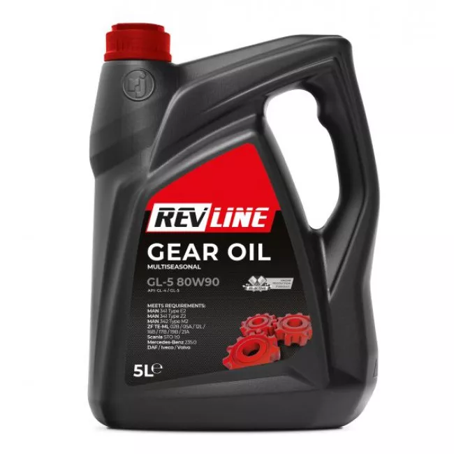 Трансмиссионное масло Revline GL-5 80W-90 5л (REVGL580W905L)