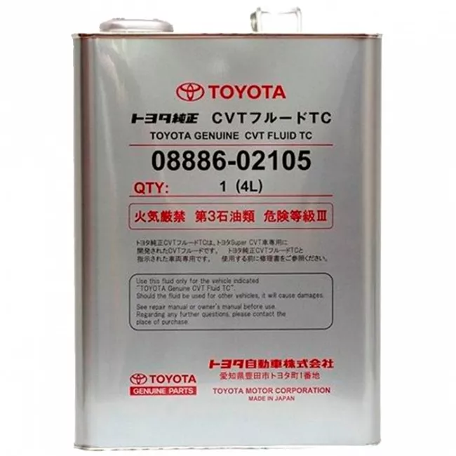 Трансмиссионное масло TOYOTA Genuine CVT Fluid TC 4л (0888602105) Трансмиссионное масло TOYOTA Genuine CVT Fluid TC 4л (0888602105)