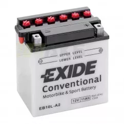 Мото аккумулятор Exide 6СТ-11Ah (-/+) (EB10L-A2)