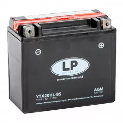 Мото акумулятор LP Battery AGM 6СТ-18Ah (-/+) (YTX20HL-BS)