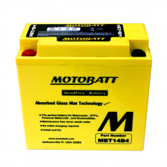 Мото аккумулятор MOTOBATT залитый и заряженный AGM 13Ah 175A Аз (MBT14B4)