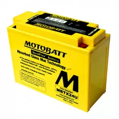 Мото акумулятор Motobatt AGM 6СТ-25Ah (-/+) (MBTX24U)