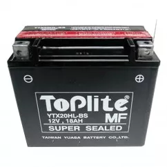 Мото аккумулятор Toplite 6СТ-18Ah (-/+) (YTX20HL-BS)