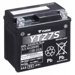 Мото аккумулятор YUASA AGM 6СТ-6.3Ah 130A АзЕ (YTZ7S)
