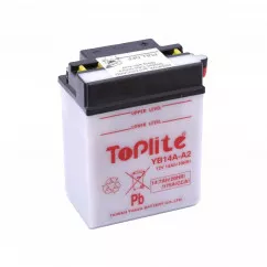 Мото акумулятор Toplite 6СТ-14Ah (-/+) (YB14A-A2)