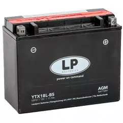 Мото аккумулятор LP Baattery AGM 6СТ-17.7Ah (-/+) (YTX18L-BS)