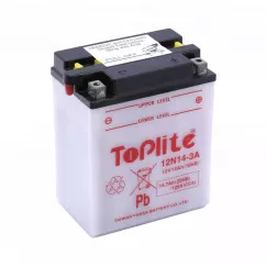 Мото акумулятор Toplite 6СТ-14Ah (-/+) (12N14-3A)