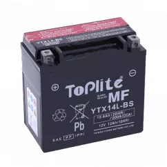Акумулятор TOPLITE 6СТ-12Ah (-/+) (YTX14L-BS)