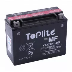 Мото аккумулятор Toplite 6СТ-21Ah (-/+) (YTX24HL-BS)
