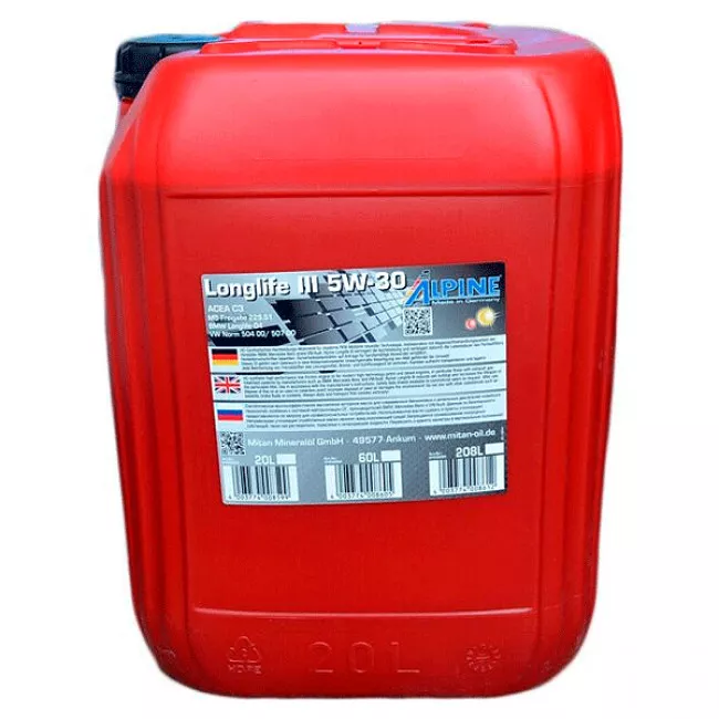 Масло моторное Alpine Longlife III C3 5W-30 20л (0285-20)