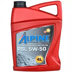 Моторное масло Alpine RSL 5W-50 4л