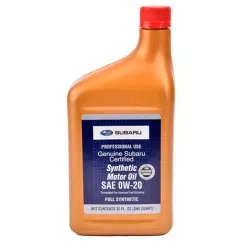 Моторное масло SUBARU SYNTHETIC OIL 0W-20 0.946л (SOA427V1310)