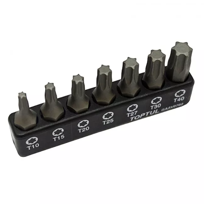 Набор бит TOPTUL 1/4" (TORX T10-T40) (GAAV0702)
