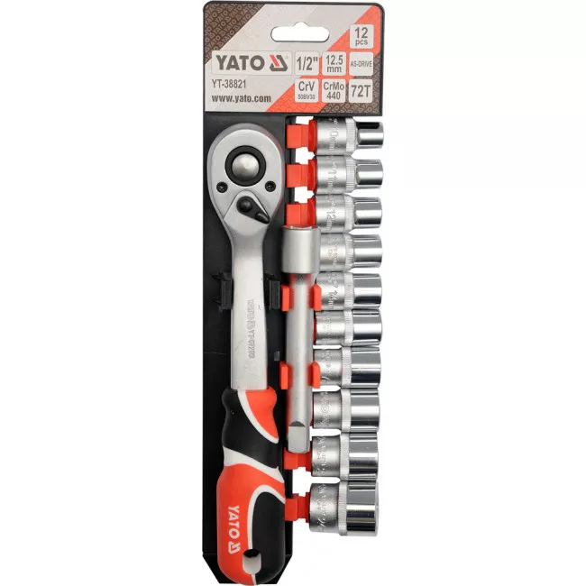 Набір головок торцевих YATO (YT-38821) Набір головок торцевих YATO (YT-38821)