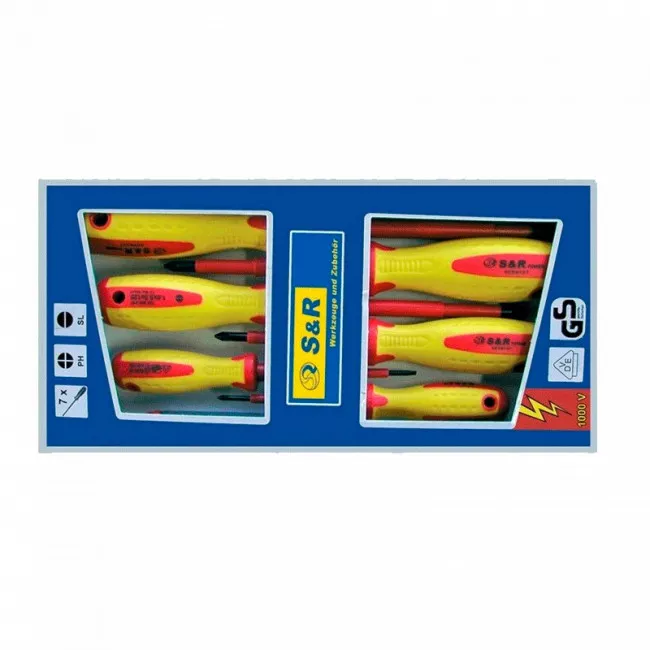Набір викруток S&R Профі 1000 В PH-SL-Тестер 7 шт (250681307)