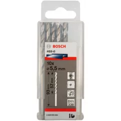 Набор сверл Bosch HSS-G 5.5 мм 10 шт (2608595064)