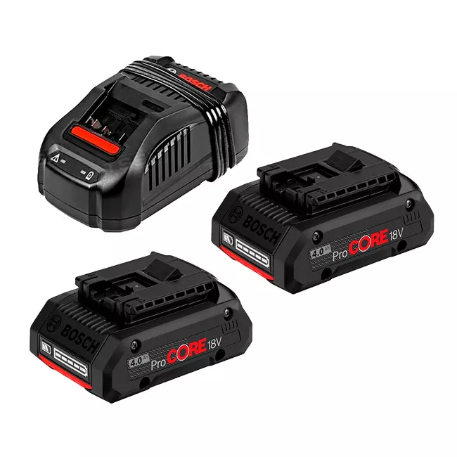 Набір з 2х акумуляторів Bosch ProCORE18V 4.0 Ah + зарядний пристрій GAL 1880 CV, шт (1600A016GF)