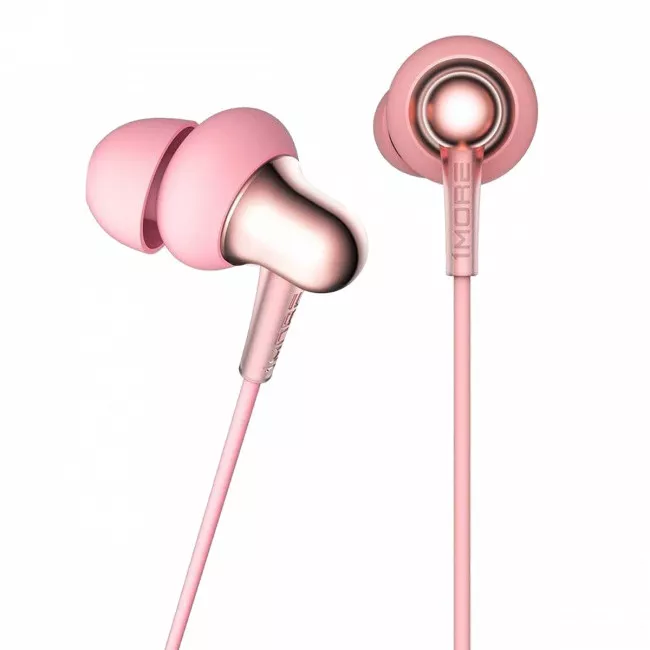 Наушники 1MORE Stylish Dual-dynamic Driver Mic Pink (E1025-PINK)