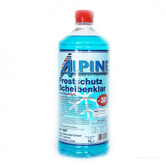 Омыватель стекла Alpine Frostschutz Scheibenklar -30°C 1л (1245-1)