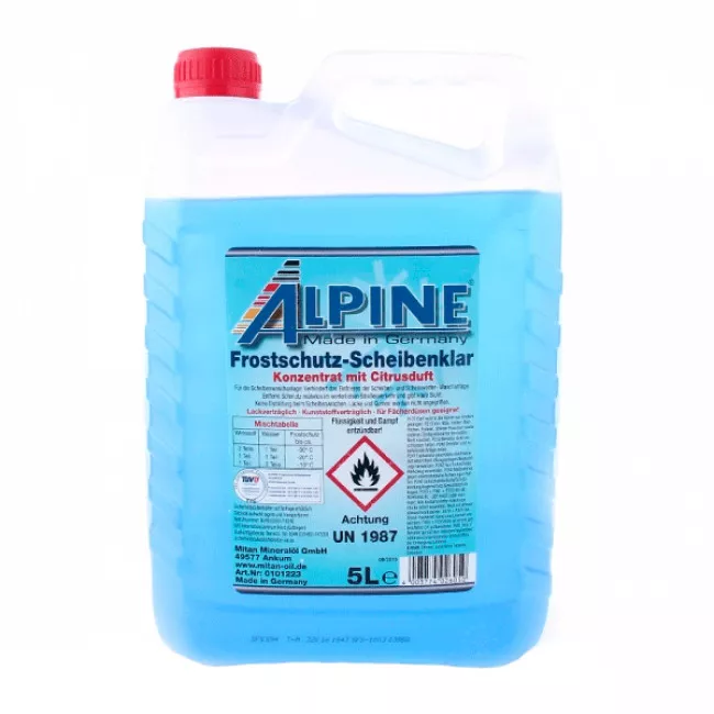 Омыватель стекла Alpine Frostschutz Scheibenklar -80°C 5л (1225-5) (25122)