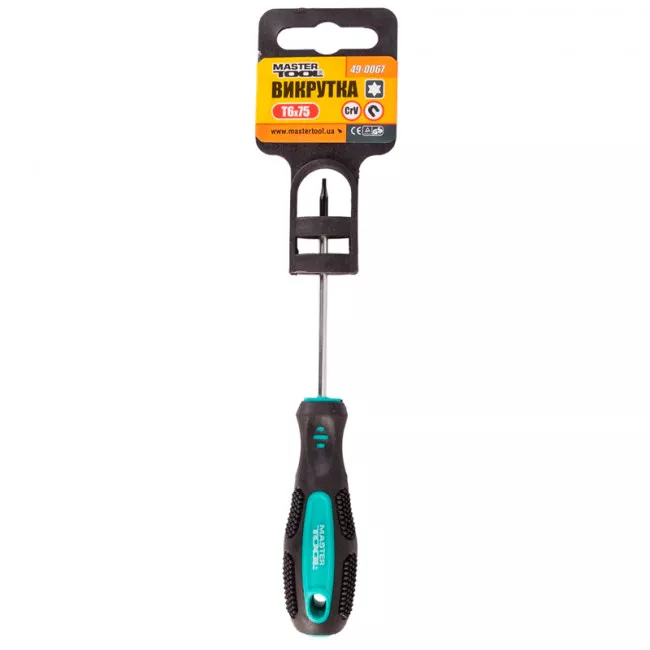 Викрутка MASTER TOOL TORX T6*75 (49-0067)