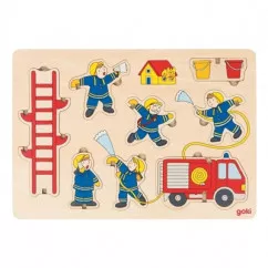 Пазл-вкладыш вертикальный goki Пожарная команда (57471G)