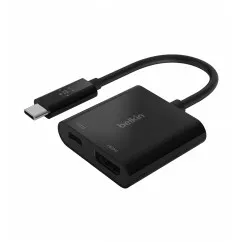 Переходник Belkin USB-C - HDMI 60W PD, black (AVC002BTBK)