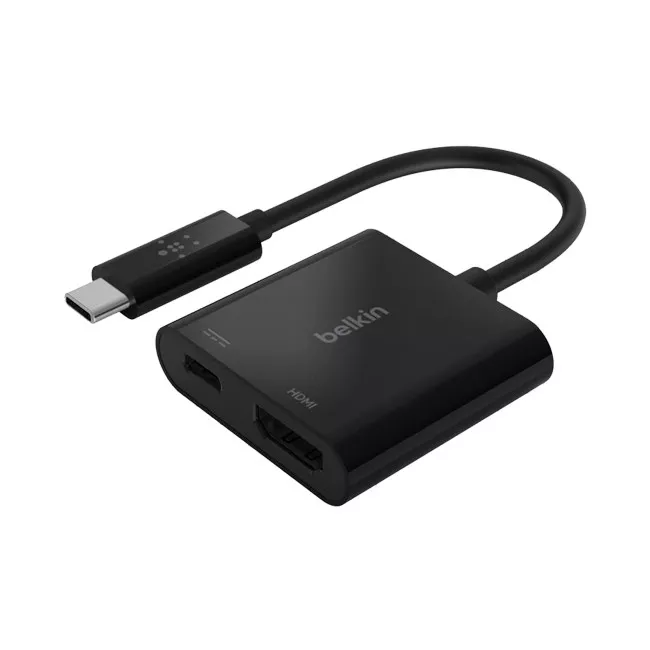Перехідник Belkin USB-C-HDMI 60W PD, black (AVC002BTBK)