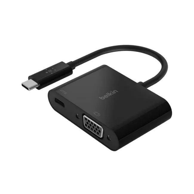 Перехідник Belkin USB-C - VGA 60W PD black (AVC001BTBK)