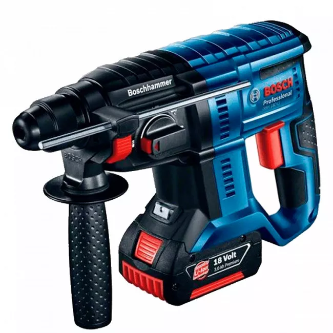 Перфоратор Bosch GBH 180-LI, аккумуляторный, 1x4.0 Ач, 18 В, 2 Дж, 2.3 кг (0.611.911.122)