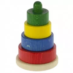 Пирамидка деревянная Nic  разноцветная (NIC2312)