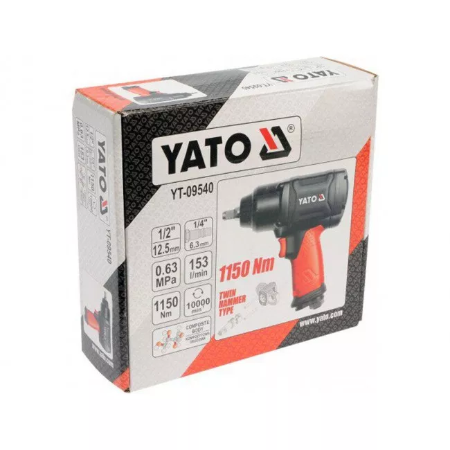 Пневмогайковерт YATO 1150NM 1/2" (YT-09540)