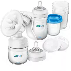 Ручний молоковідсмоктувач Philips Avent Natural, з набором для зберігання (SCD221/00)
