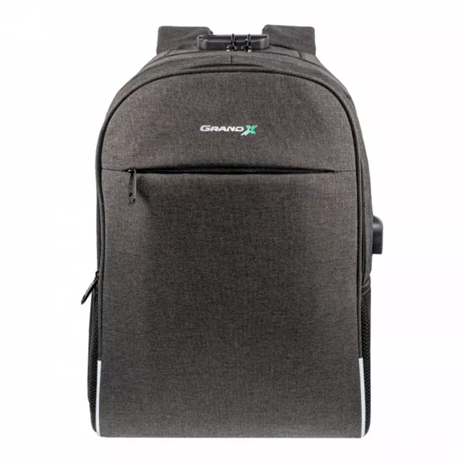 Рюкзак для ноутбука Grand-X 15,6", 2 отделения, кодовый замок Grey (RS-425G) Рюкзак для ноутбука Grand-X 15,6", 2 отделения, кодовый замок Grey (RS-425G)