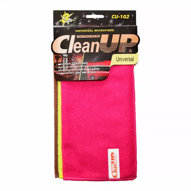 Салфетка микрофибра универсальная CleanUp 30x30см 3шт CU-102 (379803)