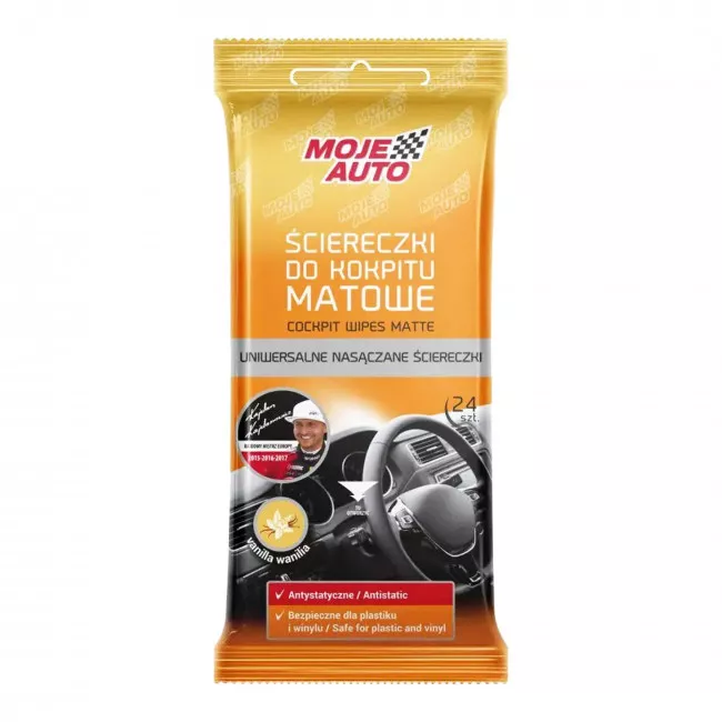 Салфетки для панели приборов Moje Auto матовые ваниль 24шт (19-609/30041)