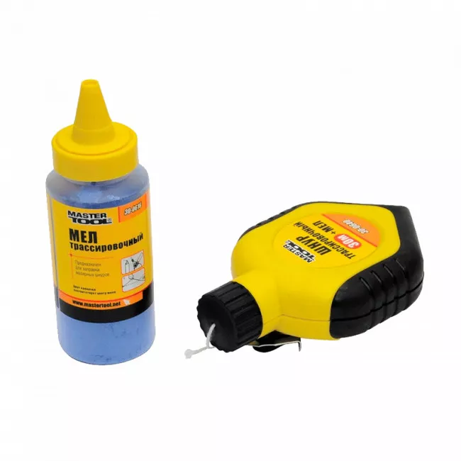 Шнур разметочный 30 м + мел MASTERTOOL (30-0640)