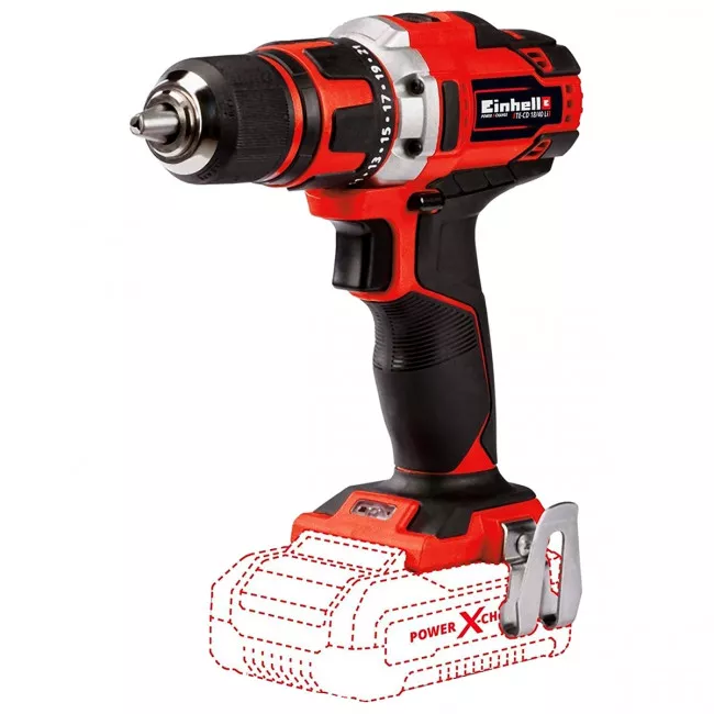 Шуруповерт-дриль Einhell TE-CD 18/40 Li 18В, 40 Нм, 2 швидкості Solo (без АКБ та ЗУ) (4513925)