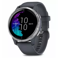 Спортивний годинник Garmin Venu Blue Granite Silver (010-02173-03)